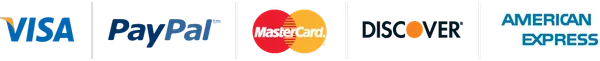 Payment options: PayPal and major credit cards